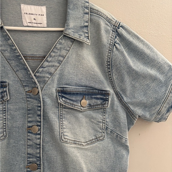 Celebrity Pink Denim Dress - Picture 5 of 5